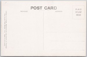 Public Library Hanover Ontario Canada Statue Vintage Lithograph Postcard H81