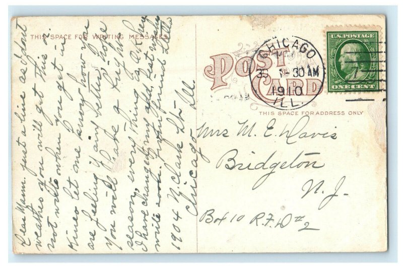1910 Phantom Lake Inn, Mukwongo Wisconsin WI Chicago IL Posted Postcard