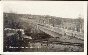 canada, L'ANNONCIATION, Quebec, Bridge (1960s) RPPC