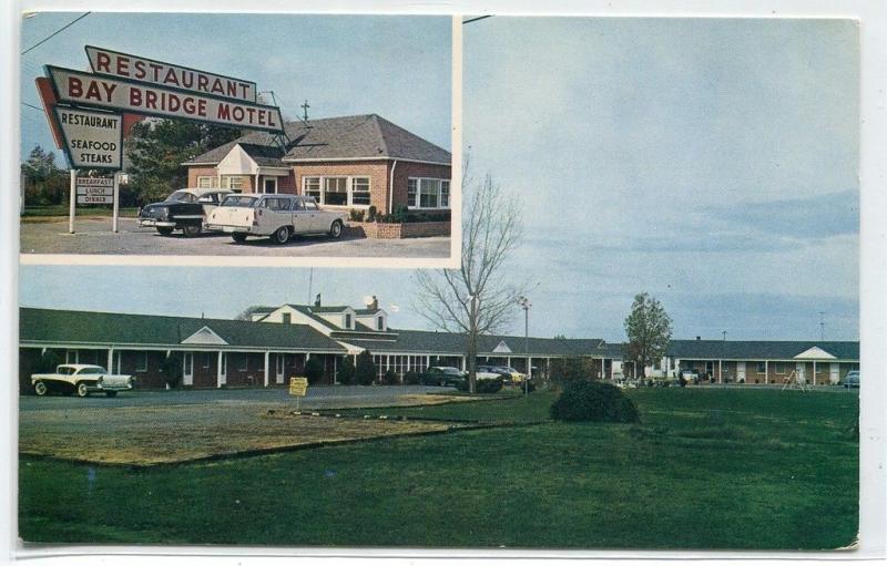 Bay Bridge Motel & Restaurant US 50 301 Grasonville Maryland postcard