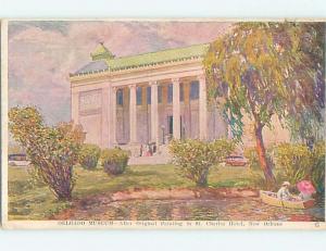 1950's POSTCARD OF PAINTING AT ST. CHARLES HOTEL New Orleans Louisiana LA hr1578