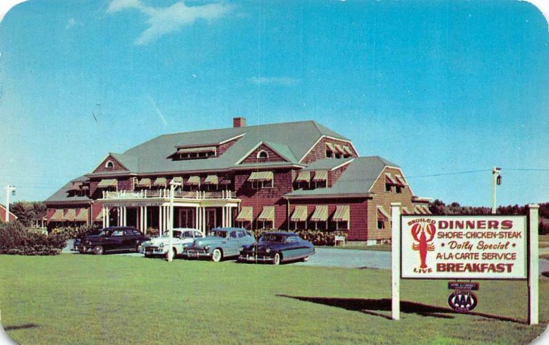 SACO, ME Maine  CASCADE LODGE & CABINS Roadside YORK CO  c1950's Chrome Postcard