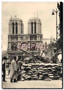 Postcard Modern Army Liberation of Paris DCA American to Notre Dame