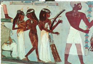 Egypt, Luxor, Tombs of Nobles, Painting in the Tomb of Nakht