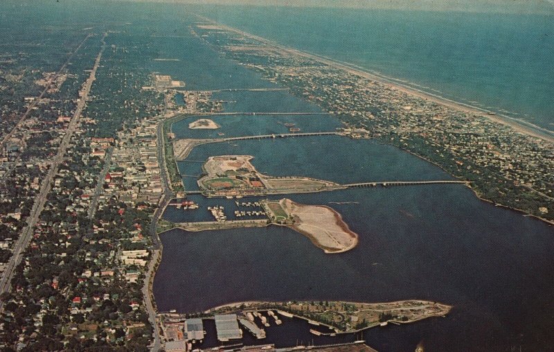 Vintage Postcard 1910s Fine Bridges Crossing Halifax River Daytona Beach Florida 