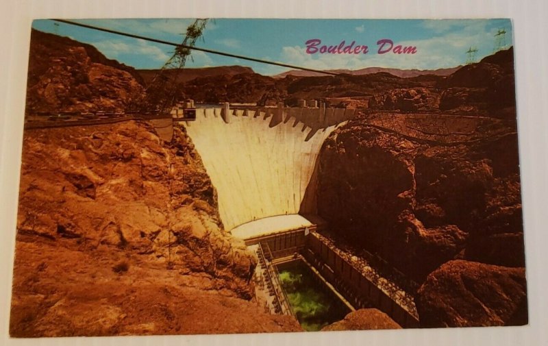 Vintage Postcard Boulder Dam Colorado River Arizona Nevada 1989   342