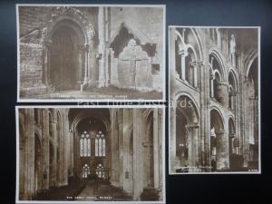 Hampshire: Collection x 3 of ROMSEY ABBEY - Old RP Postcards