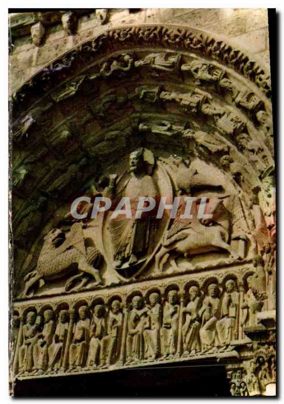 Modern Postcard Chartres Royal Portal XII century Christ of the Apocalypse