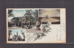 UTAH, SALT LAKE CITY, MORMON TABERNACLE, composite views, 1905 ppc., unused.