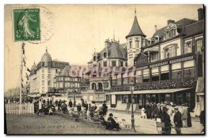 Old Postcard Trouville Sea Walk