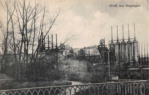 Hayingen Hayange France Blast Furance Steel Factory Gruss aus Postcard AA110982
