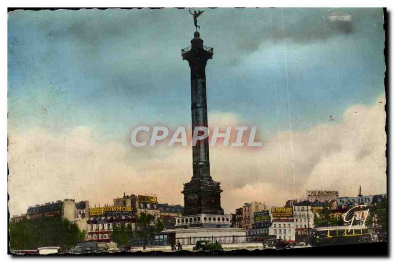 Old Postcard Paris In Its Place Wonders Of The Bastille And Column From July