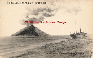 Italy, Stromboli Islands, Volcano Eruption 