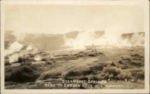 Steamboat Springs Reno to Carson City NV Nevada Real Photo Postcard