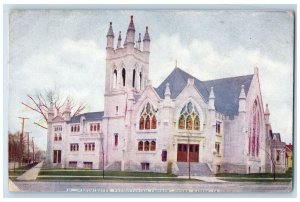 c1950's Westminster Presbyterian Church Building Cedar Rapids Iowa IA Postcard 