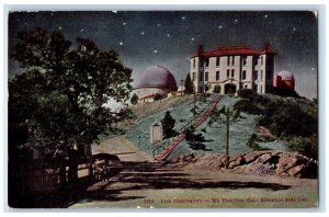 c1910's Lick Observatory At Night Building Dome Mt. Hamilton California Postcard