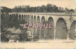 Old Postcard Viaduct Luxembourg Petrusse or Gateway