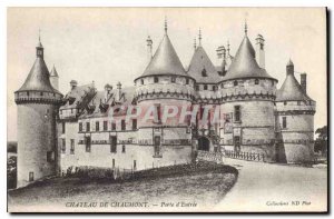 Old Postcard Chateau de Chaumont Gate Entrance