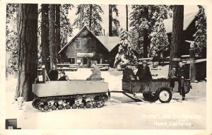 California RPPC Hume Lake Conference Shell Gas Pump 1951 Fresno Vintage Postcard