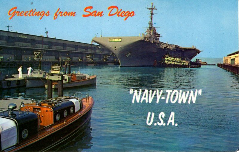 San Diego, California - Greetings from Navy-Town U.S.A. - 1970s