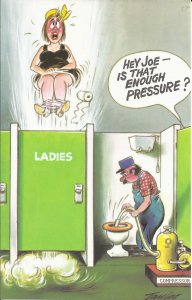 Vintage 1970's Bamforth COMIC Postcard, Hey Joe is that Enough Pressure ...