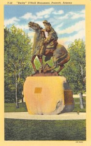 Bucky O'Neill Monument, Prescott, Arizona Rough Riders 1930s Vintage Postcard