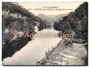 Old Postcard Laval De Cere Cere The Bords De