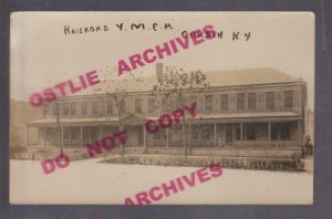 Corbin KENTUCKY RPPC c1910 RAILROAD YMCA Hotel Depot Railway nr London KY