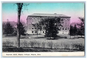 c1910 Ingram Hall, Ripon College, Ripon Wisconsin WI Antique Postcard