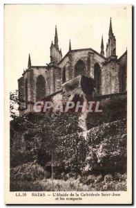 Bazas Old Postcard the & # 39aside the cathedral Saint John and the ramparts