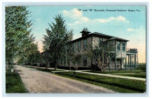 1912 H and M Barracks, National Soldiers Home, Virginia VA Postcard