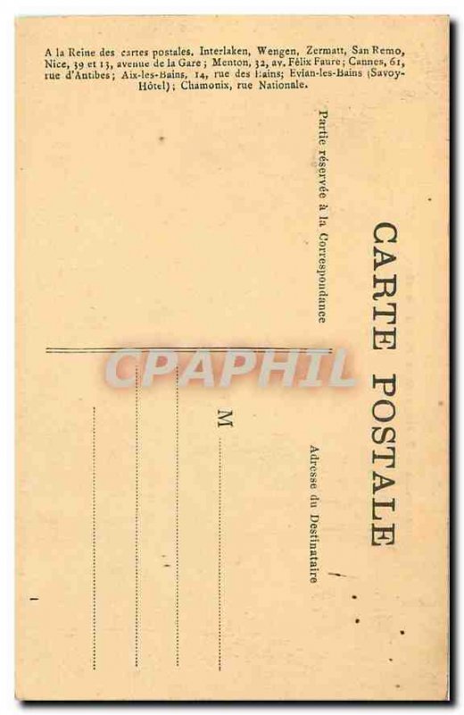Old Postcard Chamonix Passage of the Mer de Glace