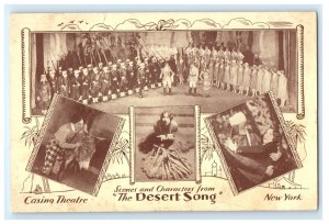 The Desert Song Play Multi-View Casino Theatre New York City NY Postcard (GV19)