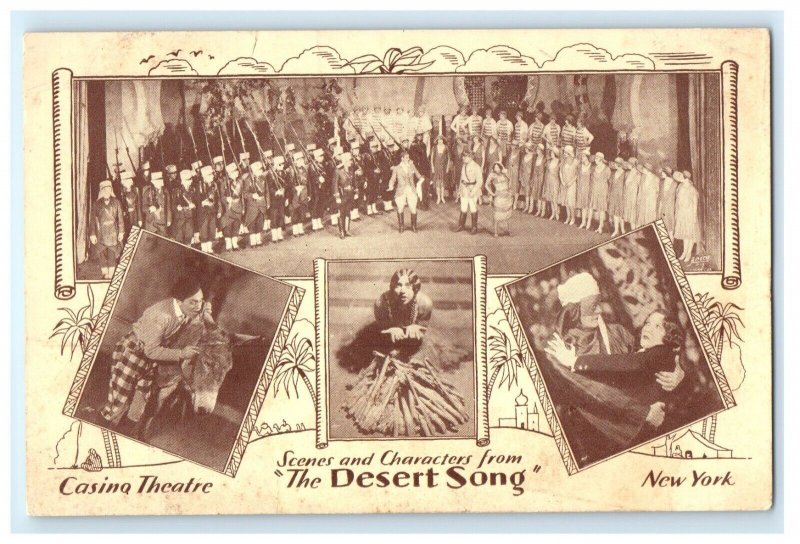 The Desert Song Play Multi-View Casino Theatre New York City NY Postcard (GV19)