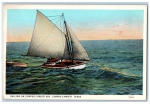 c1930's Sailing On Corpus Christi Bay Corpus Christi Texas TX Vintage Postcard