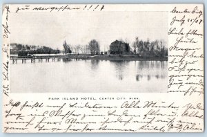 Center City Minnesota Postcard Park Island Hotel Exterior View Lake 1907 Vintage