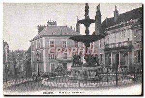 Old Postcard Bourges Place De L Arsenal