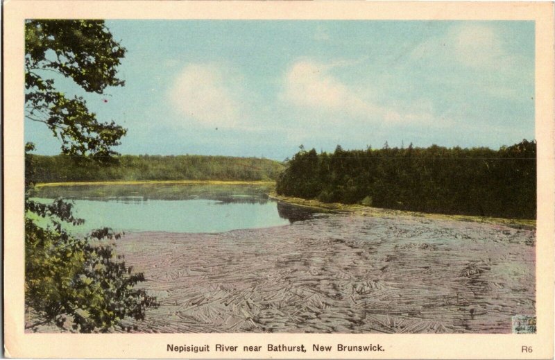 Nepisguit River Near Bathurst New Brunswick Canada Vintage Postcard H02