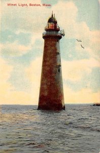 Minot Light Boston MA USA Postcard