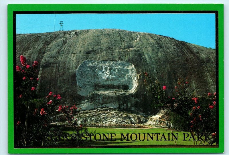 Georgia Stone Moutain Park Monument to the Confederacy Vintage 4x6 Postcard B88
