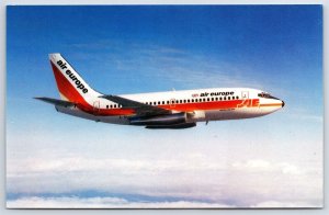 Airplane Postcard Air Europe Airlines Boeing 737 In Flight EJ1