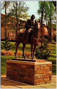 VINTAGE POSTCARD THE JOHN WESLEY STATUE AT WESLET THEOLOGICAL SEMINARY D.C.