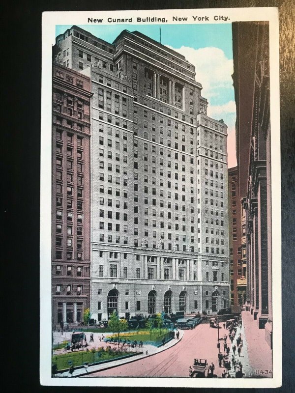 Vintage Postcard 1915-1930 New Cunard Building 25 Broadway New York City NY 