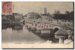 Postcard Old Bridge Auxerre Paul Bert