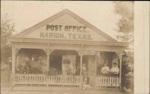 Guadalupe County Marion Texas TX Post Office c1910 Real Photo Postcard