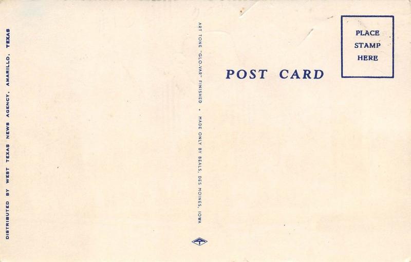 Amarillo Texas 1940s Linen Postcard City Auditorium