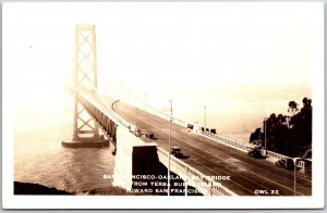 San Francisco Oklahoma Bay Bridge From Your Ba Buena Island California Postcard