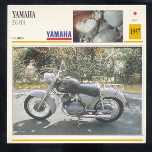 1957 YAMAHA 250 YD1 TOURING MOTORCYCLE ADVERTISING CARD