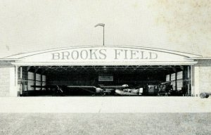 Vintage Brooks Field Airplane Hangar, Marshall, MI Postcard P166