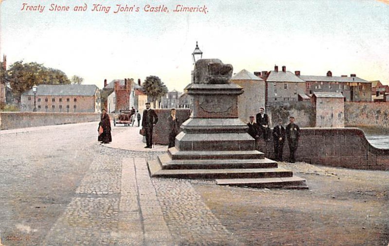 Treaty Stone and King John's Castle Limerick Ireland Unused 